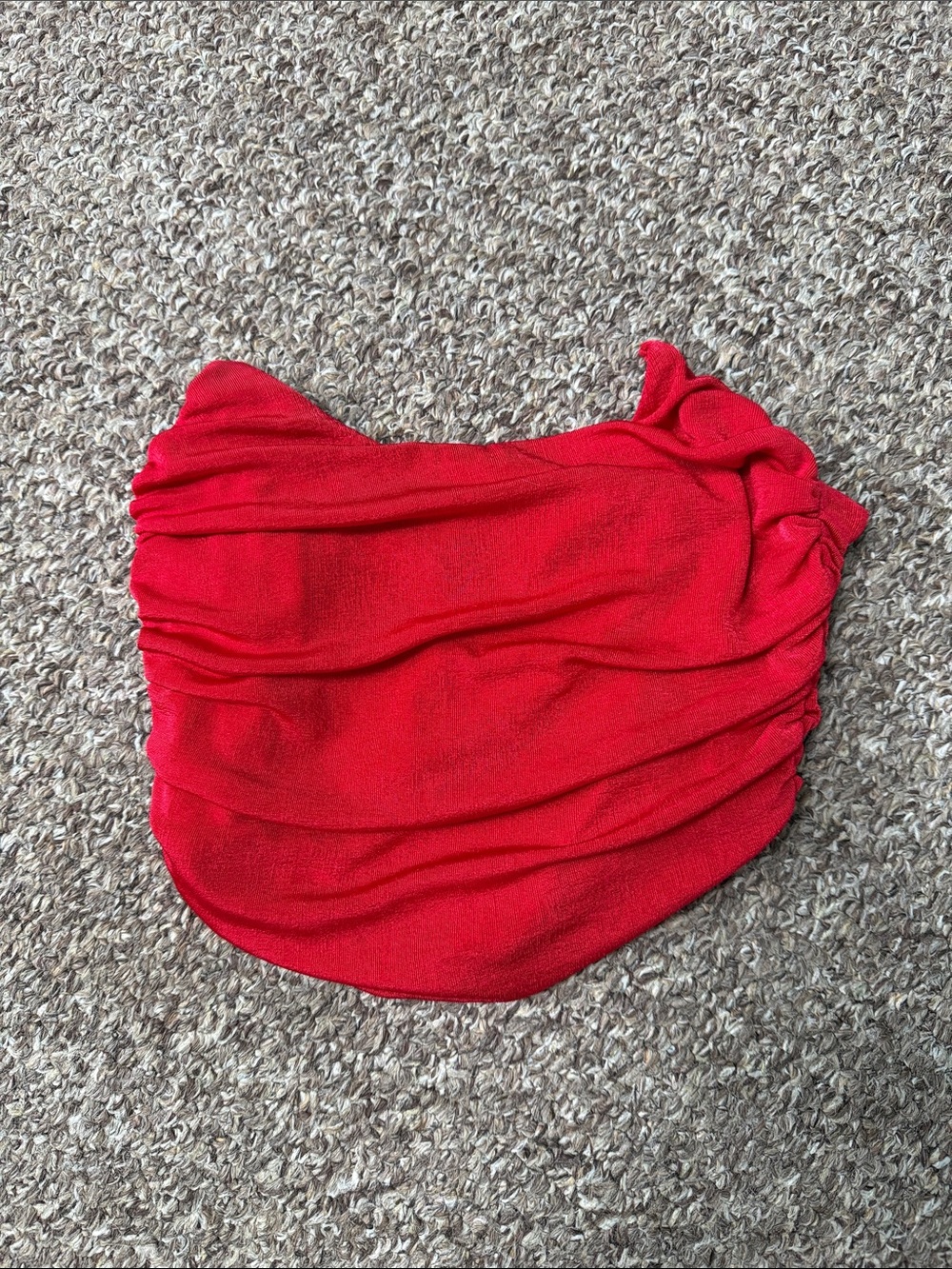 White Fox Red Strapless Ruching Corset Top
